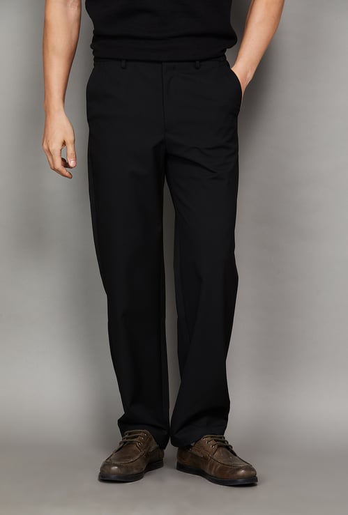 JACK & JONES Solid Regular Fit Trousers