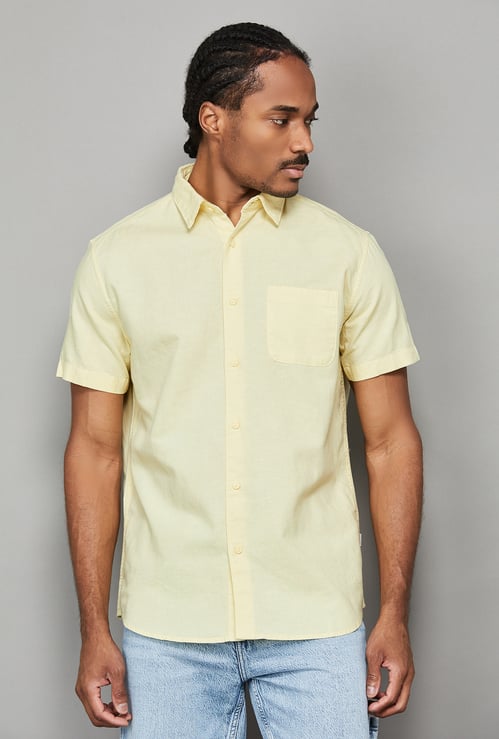 JACK & JONES Solid Regular Fit Shirt
