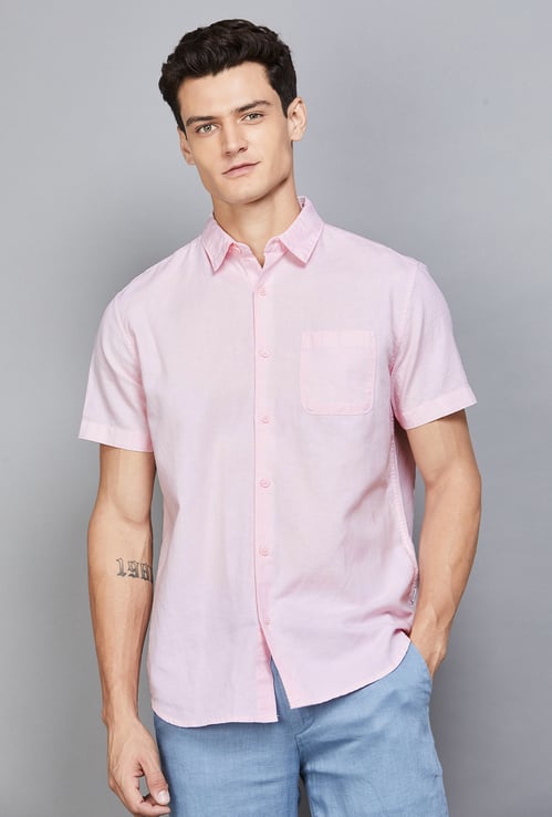 JACK & JONES Solid Regular Fit Shirt