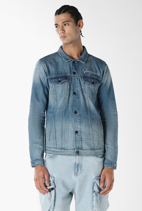 JACK & JONES Embroidered Denim Jacket