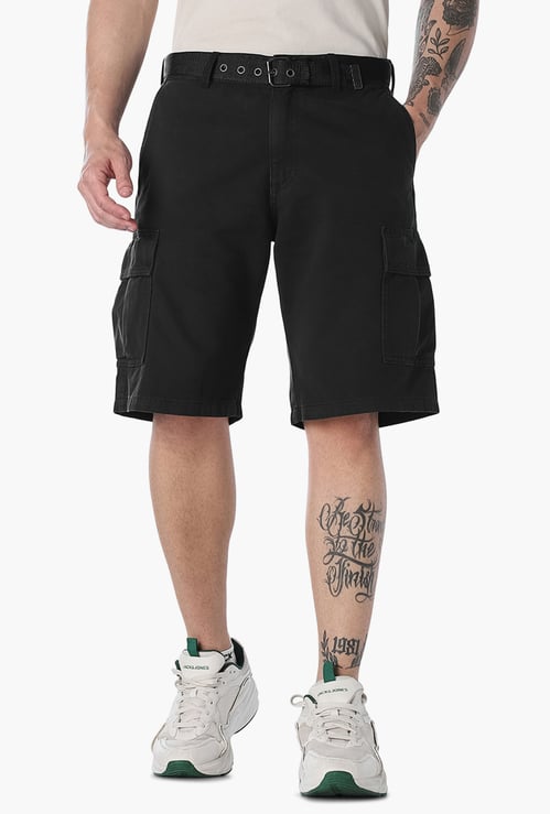 JACK & JONES Solid Regular Fit Shorts