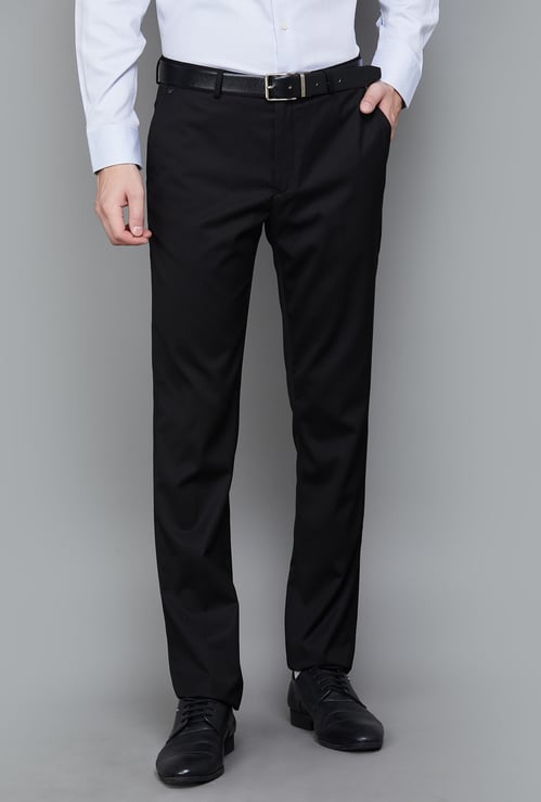 BLACKBERRYS Solid Marco Formal Trousers (Slim Straight)