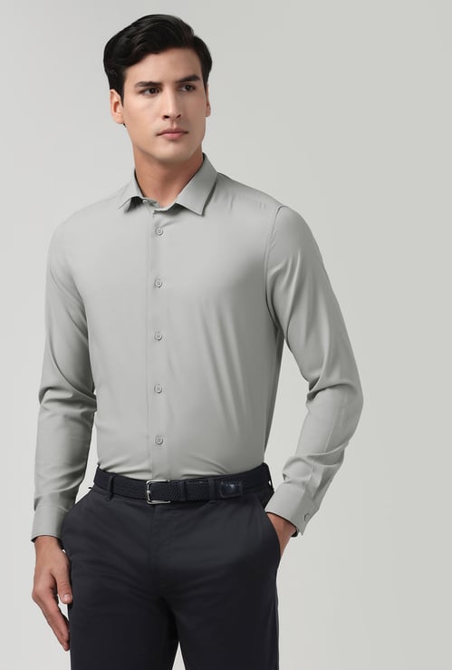 BLACKBERRYS Solid Slim Fit Formal Shirt