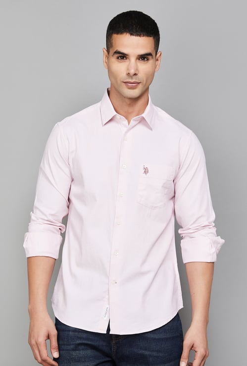 US POLO ASSN Textured Regular Fit Shirt
