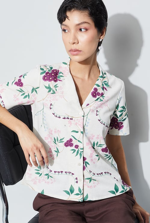 CODE Floral Print Shirt