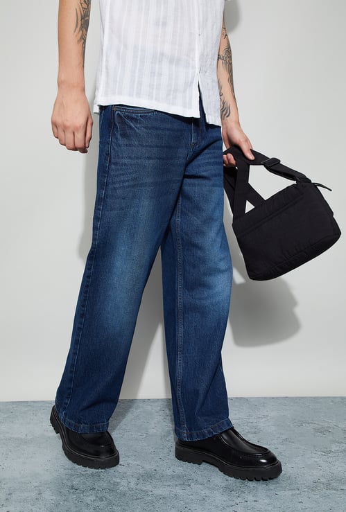 FORCA Stonewashed Loose Fit Jeans