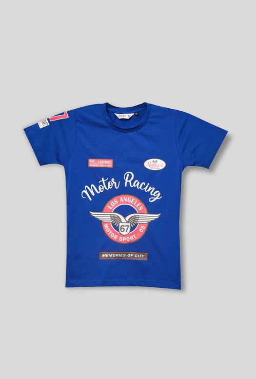 RUFF KIDS Boys Motor Racing Graphic Print T-shirt