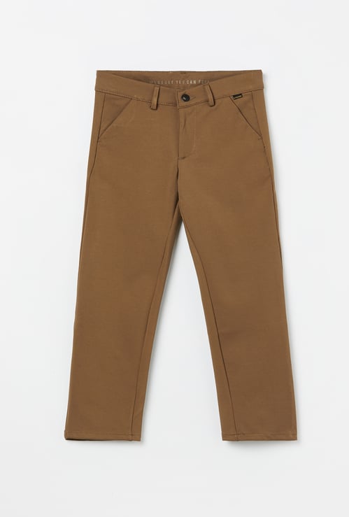 RUFF KIDS Boys Solid Straight Fit Trousers