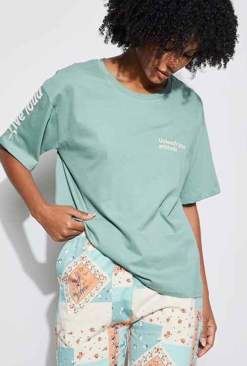 GINGER Typographic Print Lounge T-shirt