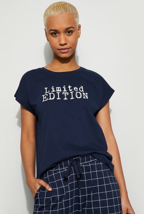 GINGER Typographic Print Lounge T-shirt