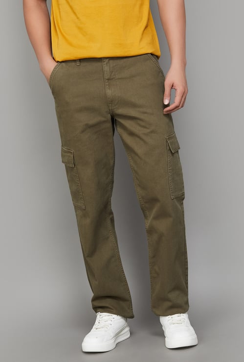 UNITED COLORS OF BENETTON Solid Comfort Fit Cargos