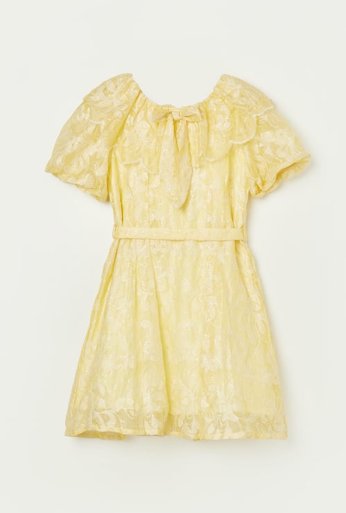 PEPPERMINT Girls Embroidered A-Line Dress