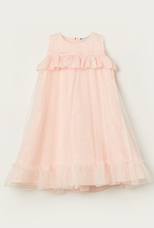 PEPPERMINT Girls Embroidered Empire Dress