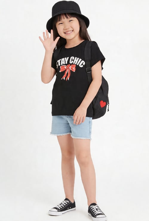 FAME FOREVER Girls Graphic Print T-shirt