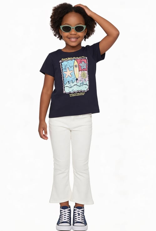 FAME FOREVER Girls Graphic Print T-shirt