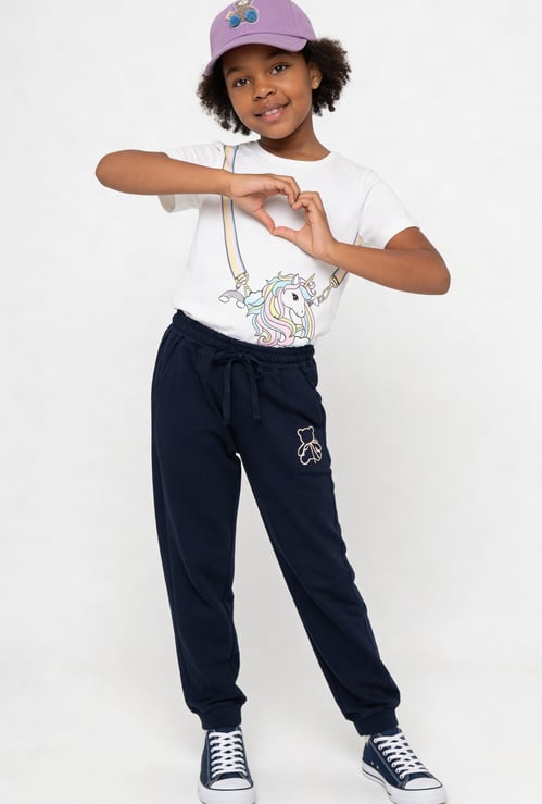 FAME FOREVER Girls Solid Track Pants