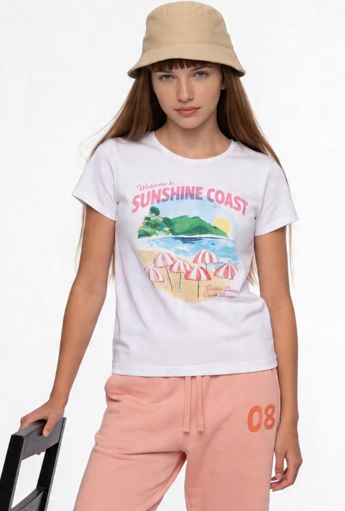 FAME FOREVER Girls Graphic Print T-shirt