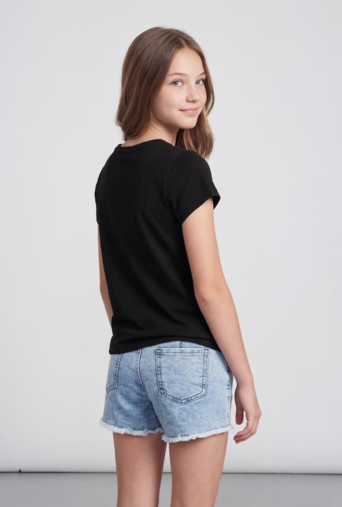 FAME FOREVER Girls Graphic Print T-shirt