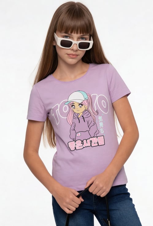 FAME FOREVER Girls Printed T-shirt