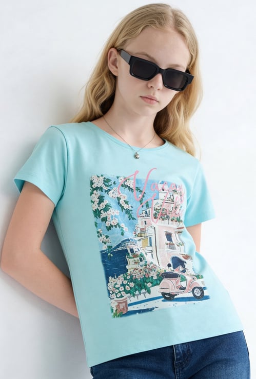 FAME FOREVER Girls Graphic Print T-shirt
