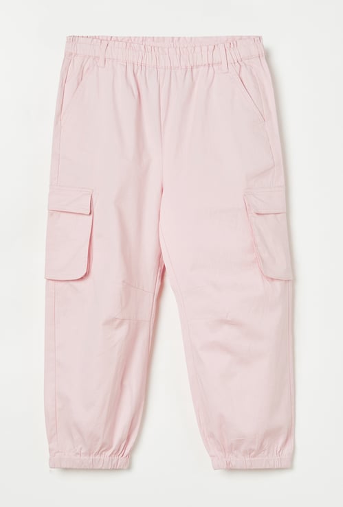 FAME FOREVER Girls Solid Cargo Joggers
