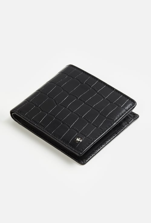 LOUIS PHILIPPE Textured Bi-Fold Leather Wallet