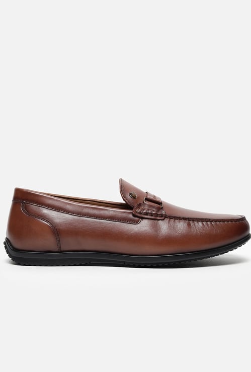 LOUIS PHILIPPE Solid Slip-Ons