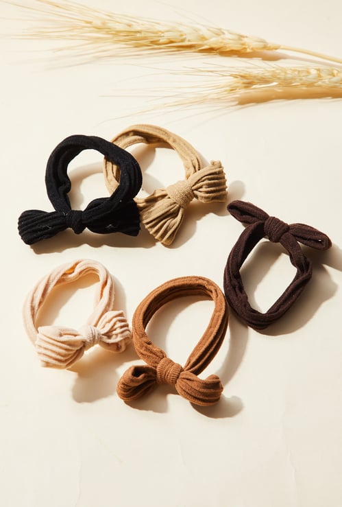FAME FOREVER Assorted Bow Hair Band - Pack of 5