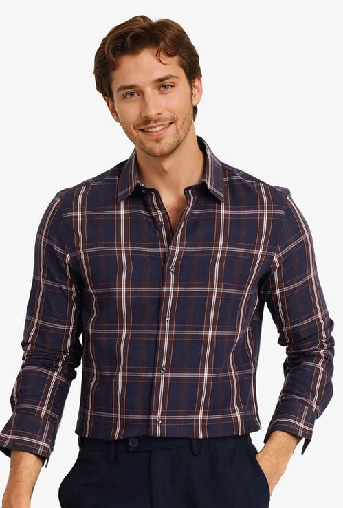 RARE RABBIT Checked Regular Fit Shirt