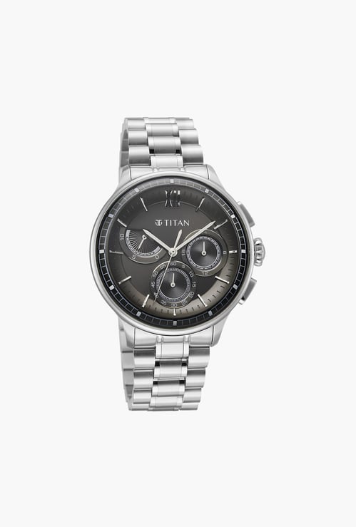 TITAN Classique Half Cut Chronograph Watch - 90218SM01
