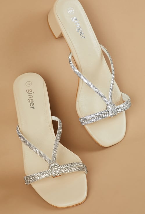 GINGER Embellished Block Heels