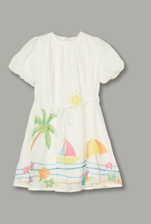 PEPPERMINT Girls Printed A-line Dress