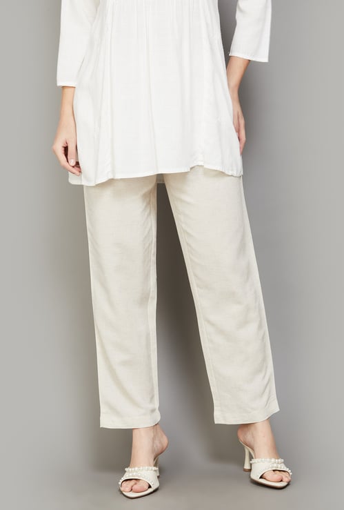 W Solid Straight Pants