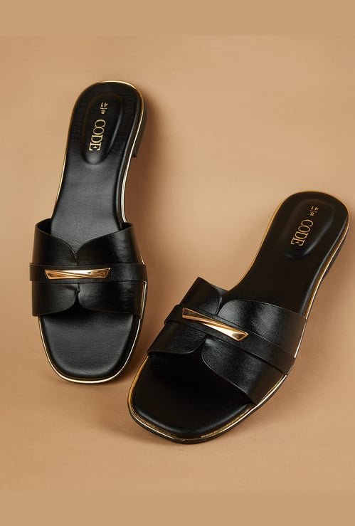 CODE Solid Flats Sandals