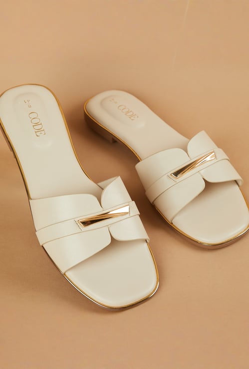 CODE Solid Flats Sandals
