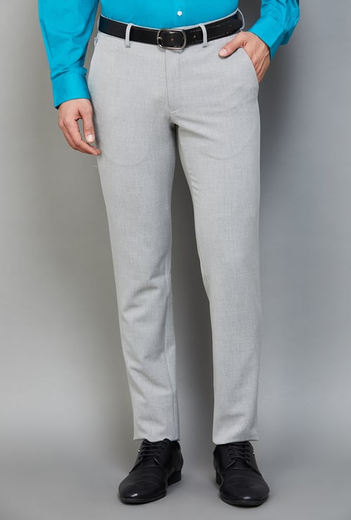 VAN HEUSEN Solid Ultra Slim Formal Trousers