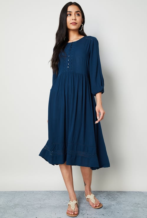 COLOUR ME Lace A-line Dress