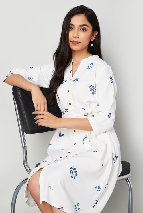 COLOURME Floral Print Shirt Dress