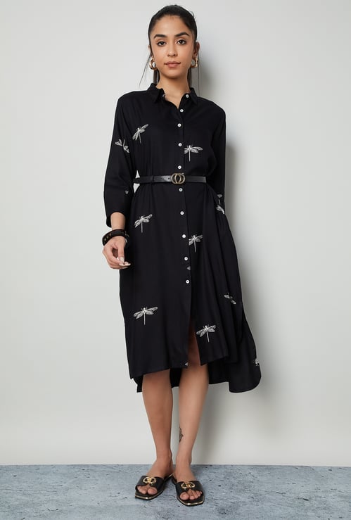COLOUR ME Printed Midi Dress