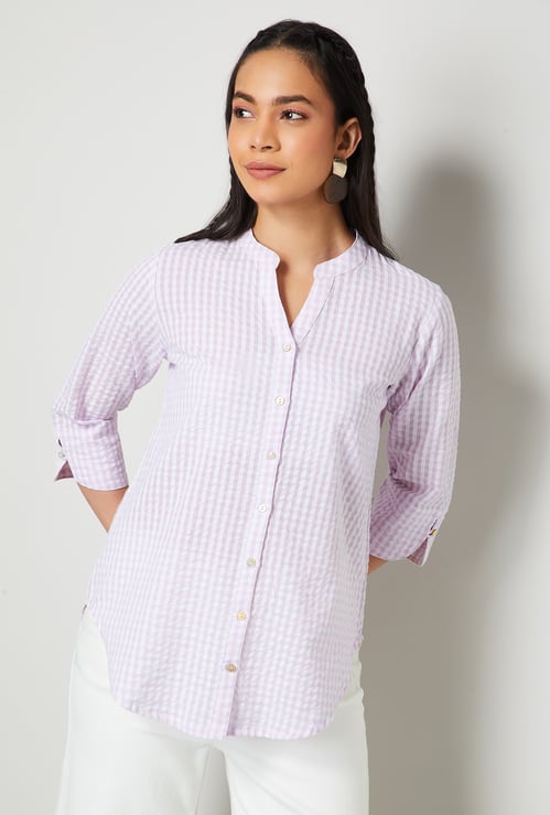 COLOUR ME Seersucker Top