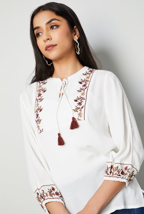 COLOUR ME Embroidered Top