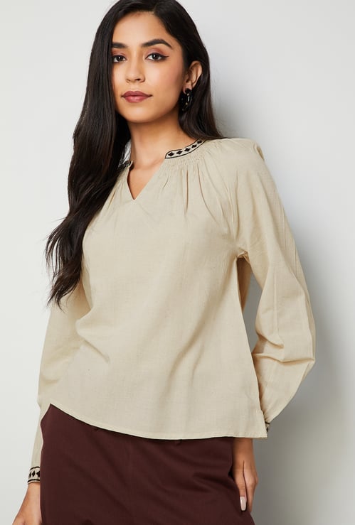 COLOUR ME Embroidered Top