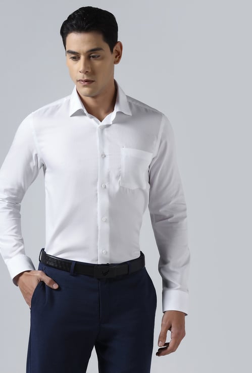 BLACKBERRYS Textured Slim Fit Formal Shirt