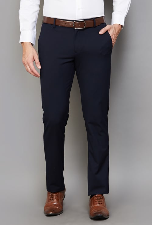 ARROW Solid Regular Fit Formal Trousers