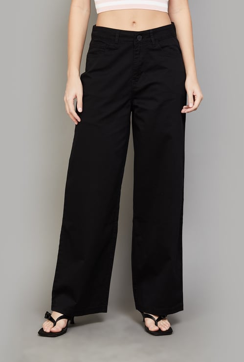 XPOSE High Rise Wide Bottom Trousers