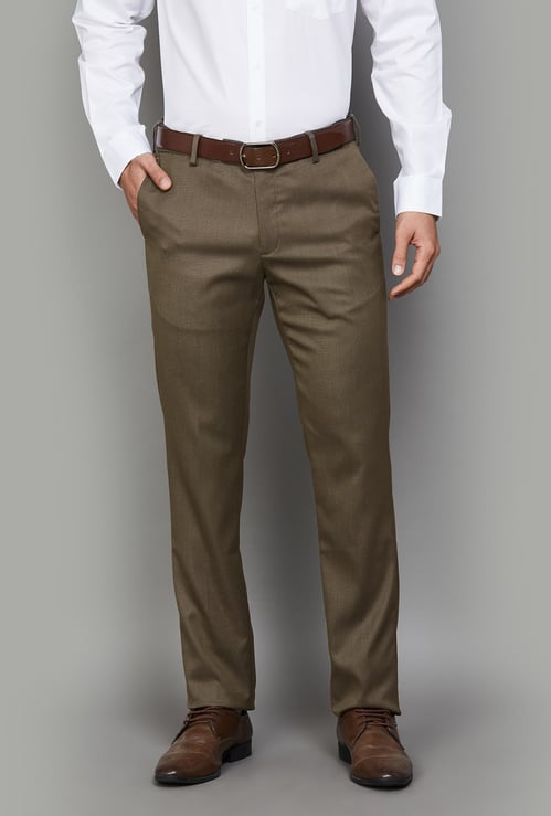 ARROW Textured Regular Formal Trousers