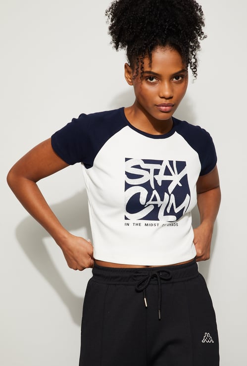 KAPPA Graphic Print Crop T-shirt