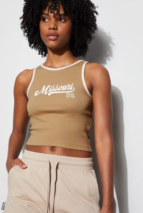 KAPPA Printed Crop Tank Top