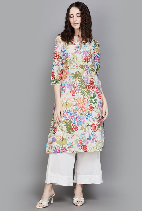W Floral Print Straight Kurta