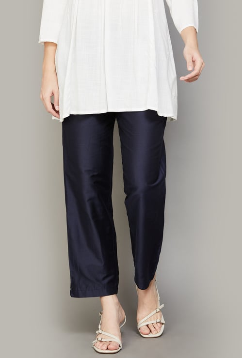 W Solid Straight Pants